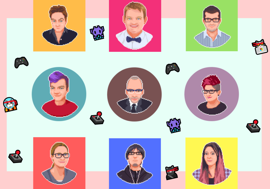 A team of video game translators and localization experts (game translatio, game localization, PS4, Xbox, iOS, Android, Steam, Switch) with emoji